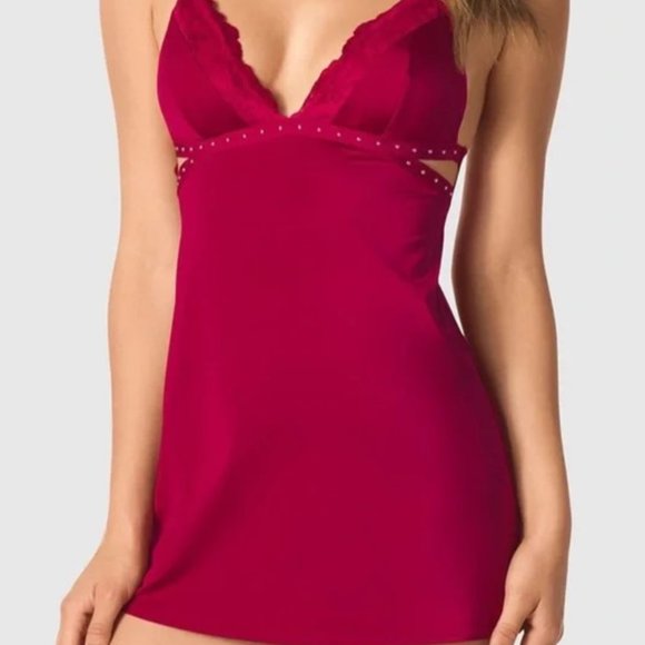 La SENZA Other - NWT La Senza Studded Satin and Lace Chemise, M